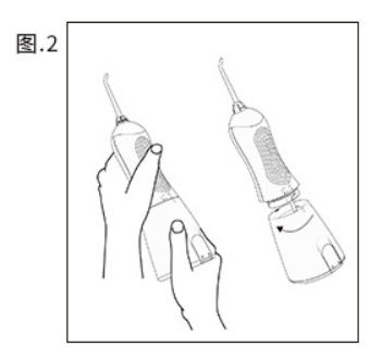初学者如何使用便携式牙线器 Remove the water flosser cover