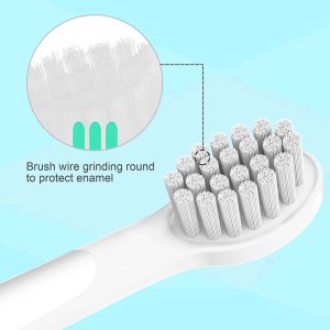 Brush wire grinding round to protect enamel